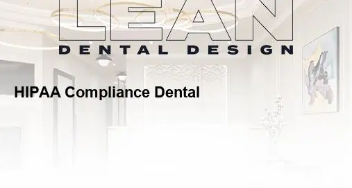 HIPAA compliance dental